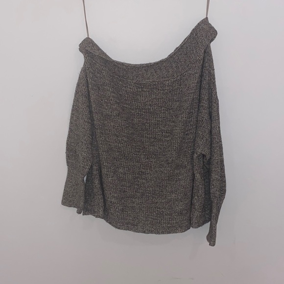 FREE People Alana sweater off the shoulder pullover linen blend Size Small - Picture 9 of 11